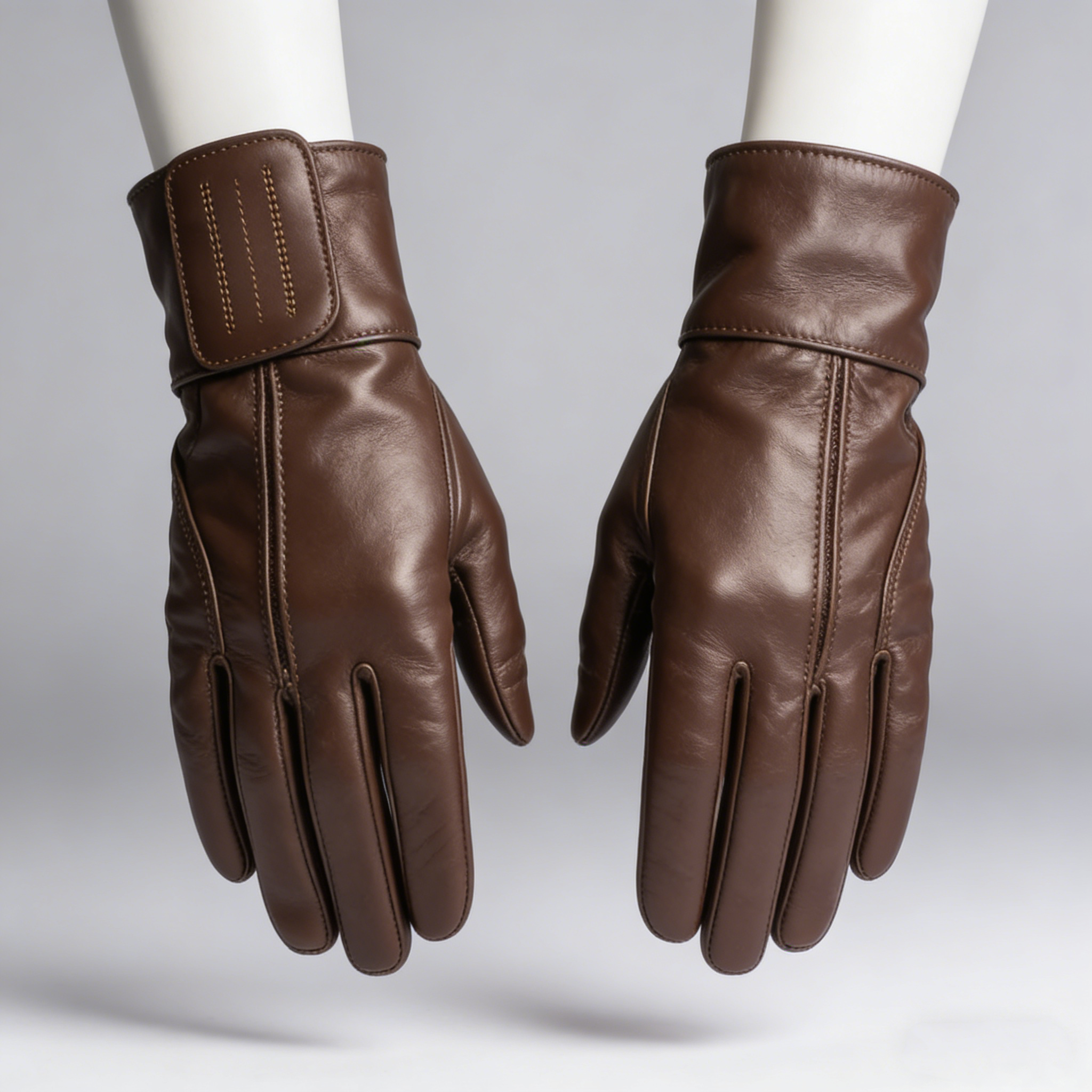 Premium Full-Grain Leather Cycling Gloves - Shock-Absorbing, Breathable & Durable Essential for Road & Mountain Biking