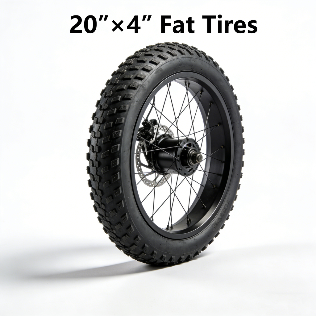 PASLDA SU8 Ebike Replacement 20"×4.0" Fat Tire & Inner Tube - Heavy-Duty, Puncture-Resistant for Off-Road & Snow Riding