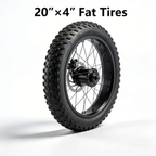 PASLDA SU8 Ebike Replacement 20"×4.0" Fat Tire & Inner Tube - Heavy-Duty, Puncture-Resistant for Off-Road & Snow Riding