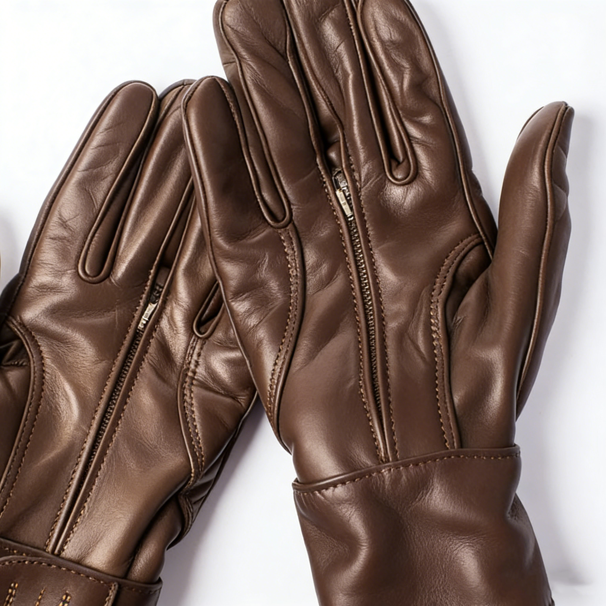 Premium Full-Grain Leather Cycling Gloves - Shock-Absorbing, Breathable & Durable Essential for Road & Mountain Biking