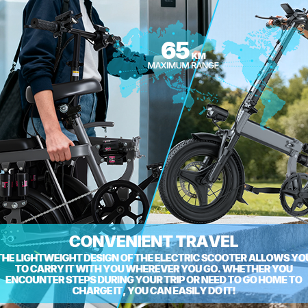 PASLDA Folding Electric Bike for Adults 48V 15Ah Battery 14"/20" Wheels 500W Motor 20MPH Speed 30 Miles Range Multi-Shock Absorption Compact Commuter E-Bike