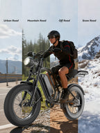 PASLDA 1500W Peak Power All-Terrain Electric Bike with 48V 15.6AH Removable Battery, 7-Speed Shifting, Fat Tire Off-Road Electric Moped, LCD Smart Display, Fast Charging, and BMS Battery Protection.