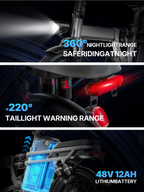 PASLDA Folding Electric Bike for Adults 48V 15Ah Battery 14"/20" Wheels 500W Motor 20MPH Speed 30 Miles Range Multi-Shock Absorption Compact Commuter E-Bike